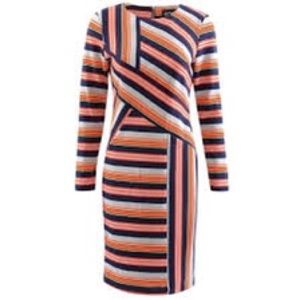 NWT Eco New York Striped Long Sleeve Sheath Dress